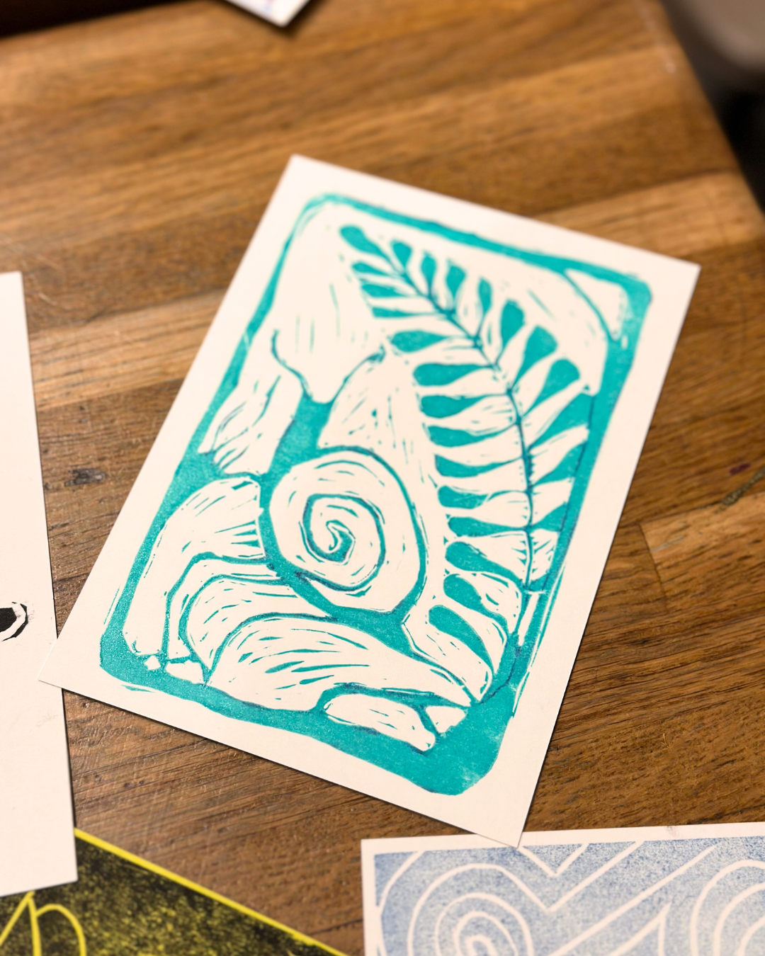 Linocut, writing &amp; hot drink workshop